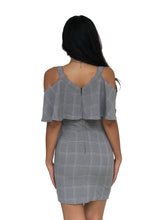 Flutter-Sleeve Cold Shoulder Dress