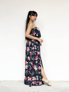 Lace Panelled Floral Maxi