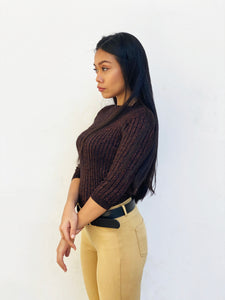 Shimmery Knitted Silk Top [BACKORDER]