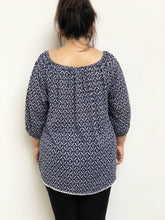Crochet Hem Printed Tunic Top