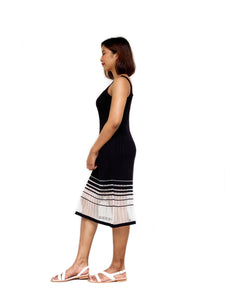 Two-Toned Knitted Midi