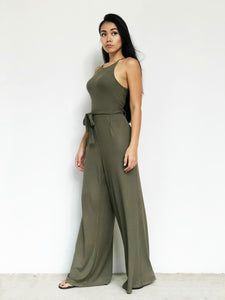 Knitted Racer-Back jumpsuit