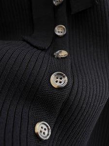 Buttoned Waist-Tie Midi