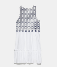 Embroidered Faux Vest Dress