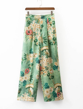 Oriental High-Waist Pants
