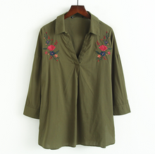 Embroidered Collared Blouse