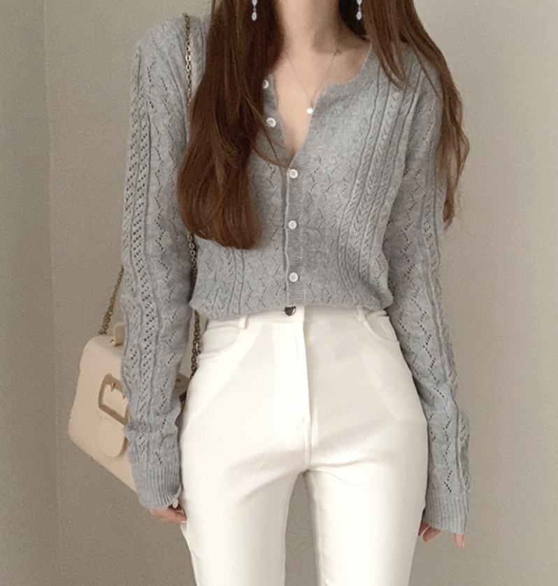 Knitted Cardigan Blouse