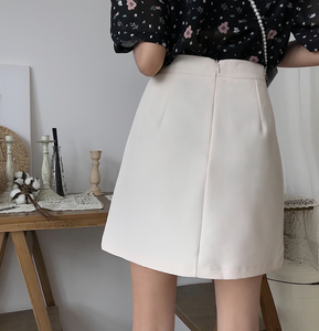 Notched High-Waisted Skirt
