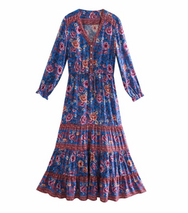 Floral Bohemian Midi Dress