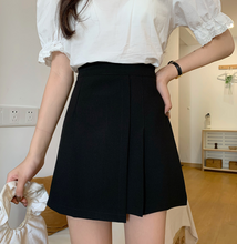 Asymmetrical Pleat High-Waisted Skirt