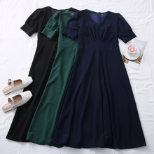 Basic Pleated-Top Midi Dress