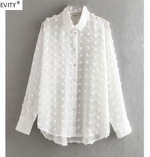 Textured Polka-Dot Chiffon Shirt [BACKORDER]