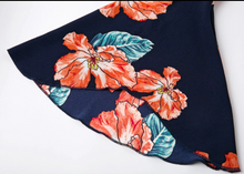Floral Bell-Sleeved Crop Top