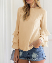 Layered Trumpet Sleeved Top