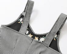 Embroidered Checkered Pinafore
