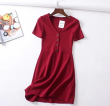 Buttoned Basic Knitted Dress [BACKORDER]
