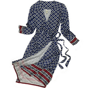 Geometric Print Wrap Dress [BACKORDER]