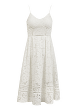 Crochet Lace Fairy Midi Dress [PREMIUM]