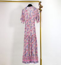 Printed Drawstring-Waist Midi Dress